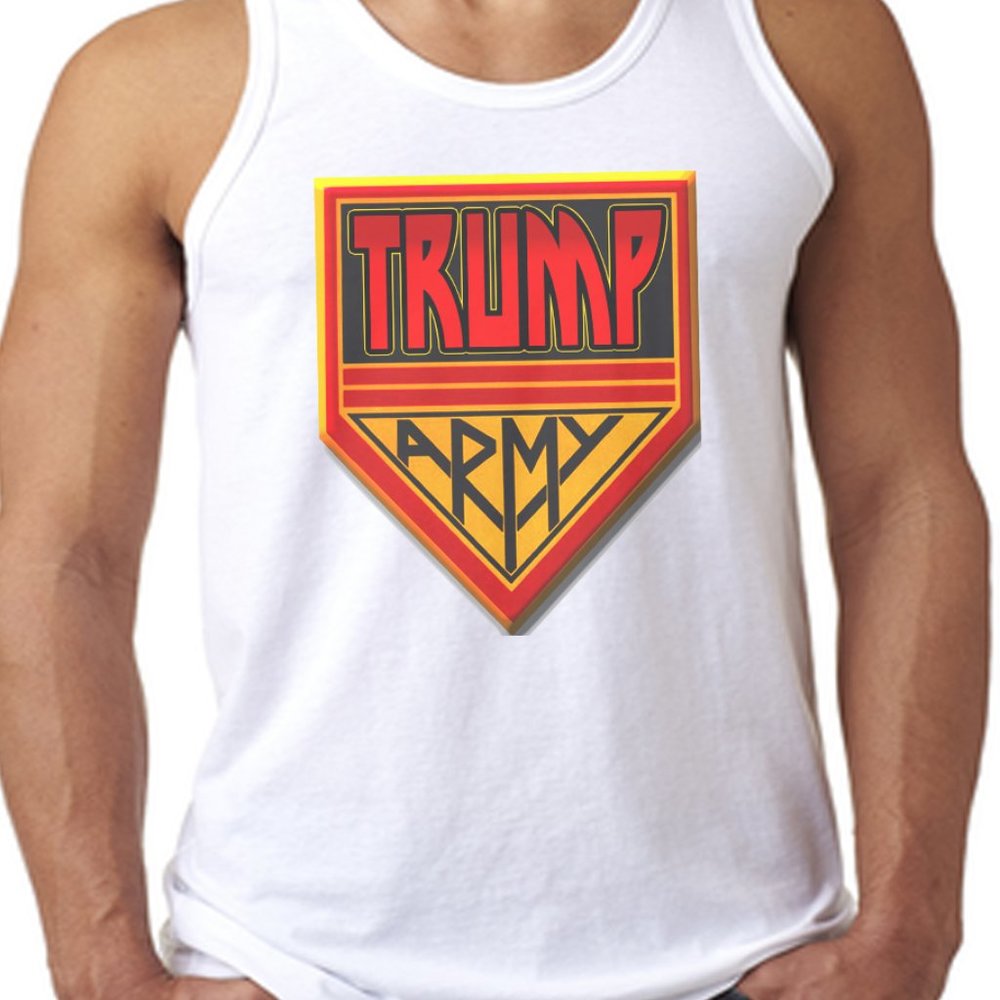 TRUMP ARMY, COOL MENS TANK TOP POLITICAL T-1075